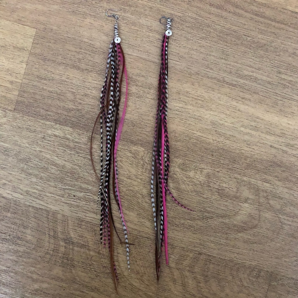 Pink Authentic ✨Festival Feather Earrings in Pink